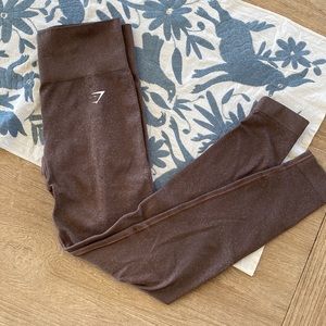 Gymshark Adapt Brown Fleck leggings size M
